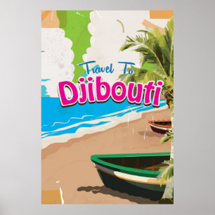 Affiche de voyage vintage Djibouti