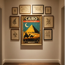 Affiche de voyage vintage du Caire – Égypte rétro 