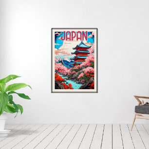 Affiche de voyage vintage du Japon