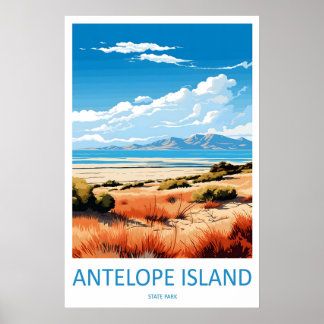 Affiche de voyage vintage du parc d'État d'Antelop