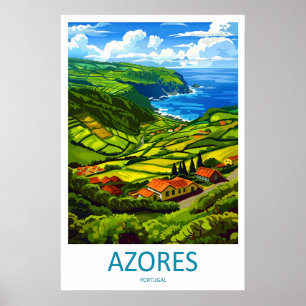 Affiche de voyage vintage du parc national des Aço