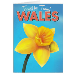 Affiche de voyage vintage du Pays de Galles