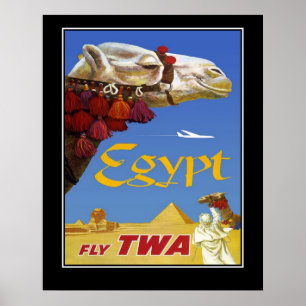 Affiche de voyage vintage Égypte grand format