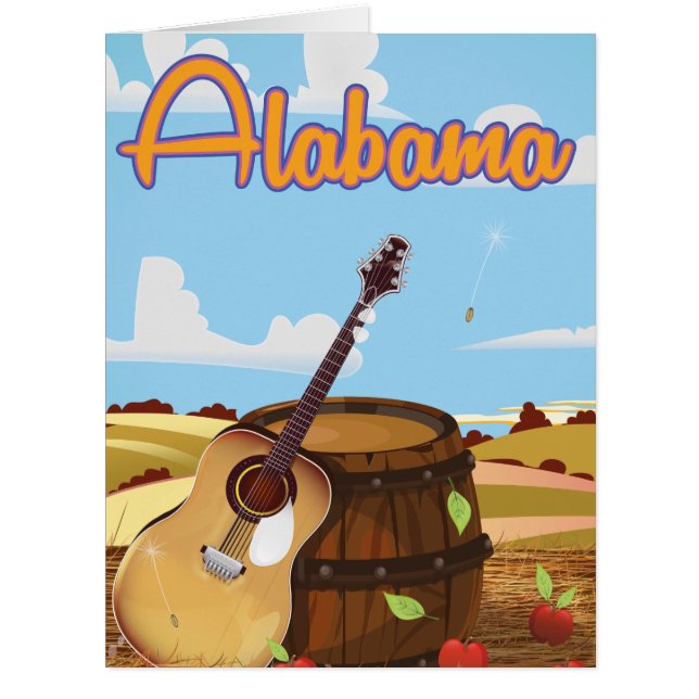 Affiche de voyage vintage en Alabama (Devant)