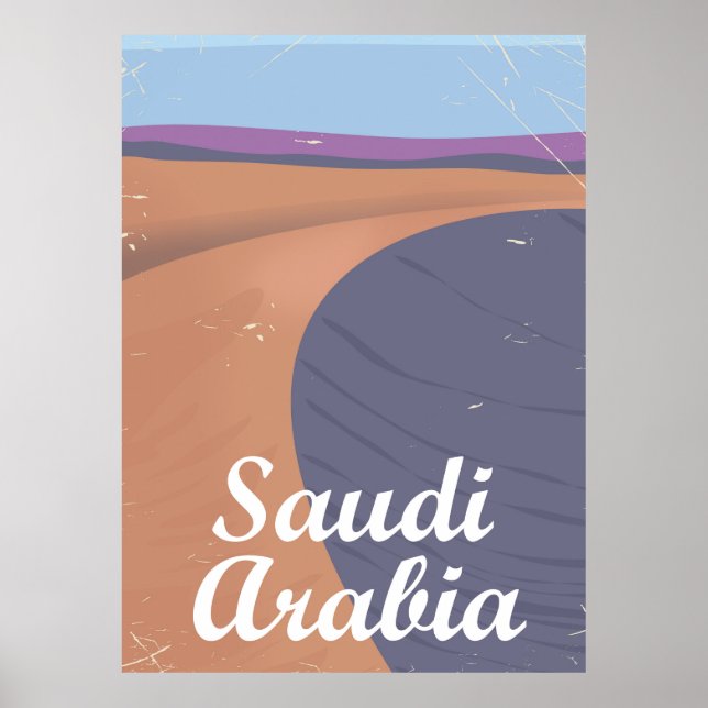 Affiche de voyage vintage en Arabie Saoudite (Devant)