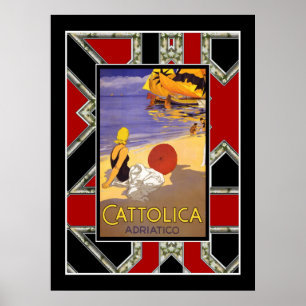 Affiche de voyage vintage Italie Mer Adriatique 2