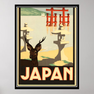 Affiche de voyage vintage Japon