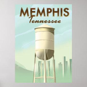 Affiche de voyage vintage Memphis Tennessee