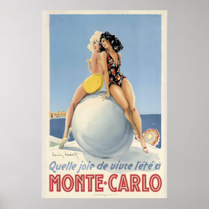 Affiche de voyage vintage Monte Carlo Monaco
