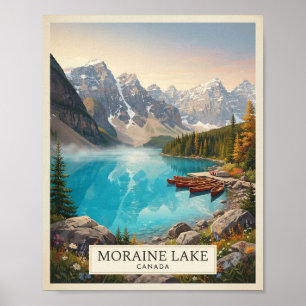 Affiche de voyage vintage Moraine Lake Canada Ca