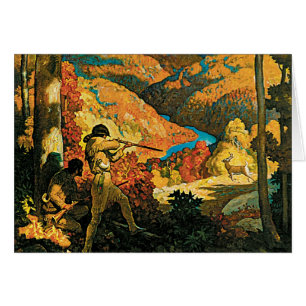 Affiche de voyage vintage NC Wyeth, Dans le vieux
