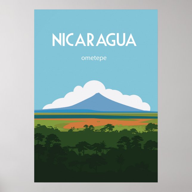 Affiche de voyage vintage Nicargua (Devant)
