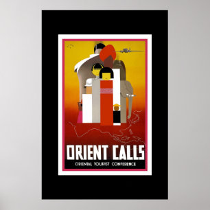 Affiche de voyage vintage Orient
