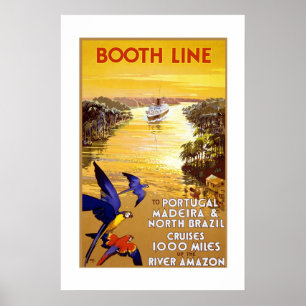 Affiche de voyage vintage Portugal Brésil