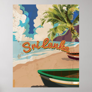 Affiche de voyage Vintage Sri Lanka