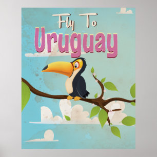 Affiche de voyage vintage Uruguay.