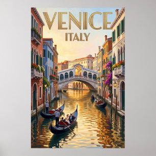 Affiche de voyage vintage Venise décoration murale