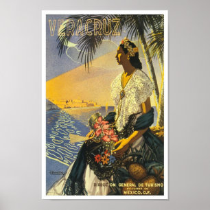 Affiche de voyage vintage Veracruz