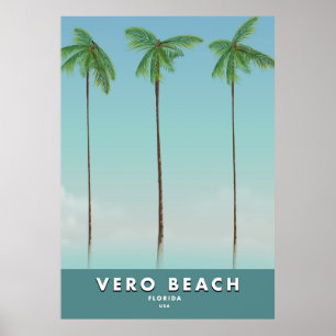 Affiche de voyage vintage Vero Beach Floride