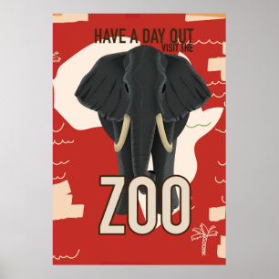 affiche de voyage vintage Zoo