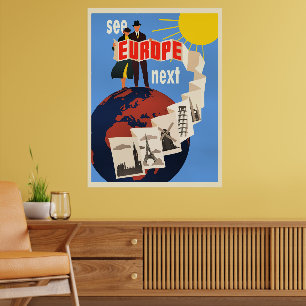 Affiche de voyage Voir l'Europe ensuite,