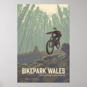 Affiche de voyage VTT Bikepark Wales