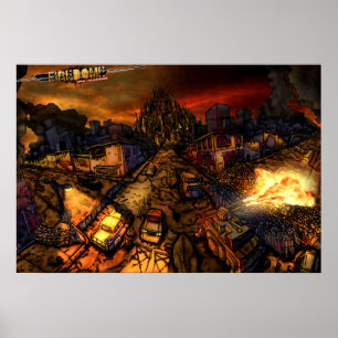 Affiche de vue de la rue FireDome