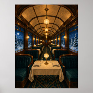 Affiche de Wagon-Restaurant du Train de Nuit Ambre