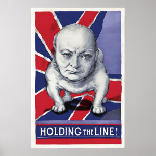 Affiche de Winston Churchill Bulldog britannique W