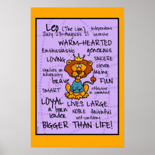 affiche de wordcloud de Lion