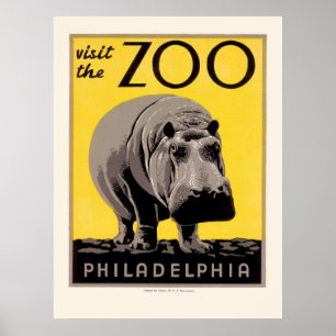 Affiche de WPA pour le zoo de Philadelphie