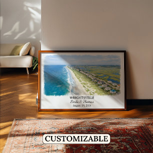 Affiche de Wrightsville Caroline du Nord, Aquarell