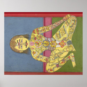 Affiche de yoga d'énergie