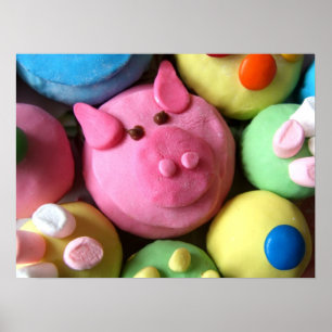Affiche délicieuse de petits gâteaux