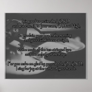 affiche d'éloge de pièce de musique