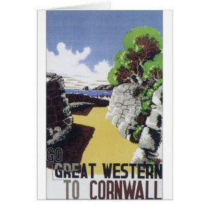 Affiche démodée Great Western de voyage