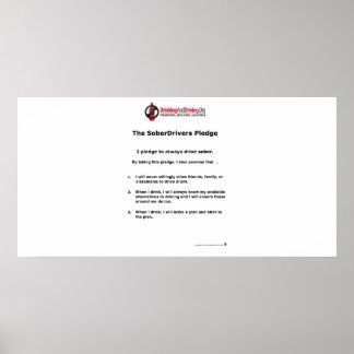 Affiche d'engagement pour les SoberDrivers des étu