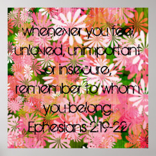 Affiche d'Ephesians d'encouragement de vers de