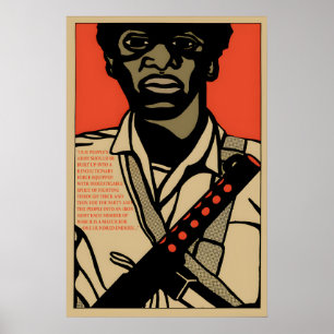 Affiche des années 1970 Citation du Black Panther 