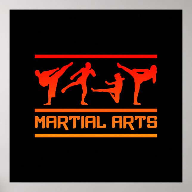 Affiche des arts martiaux - personnaliser ! (Devant)