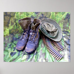 Affiche des bottes de combat
