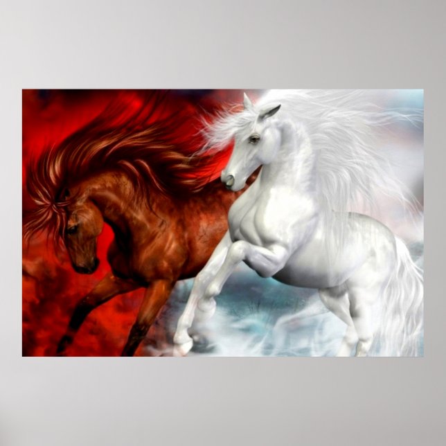 affiche des chevaux air et feu (Devant)