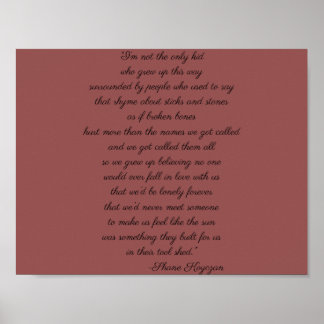 Affiche des citations de Shane Koyczan