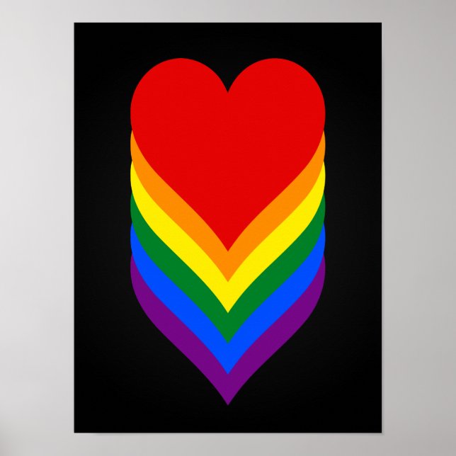Affiche des coeurs LGBT (Devant)