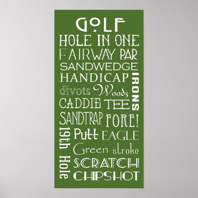 Affiche des conditions de golf (Devant)
