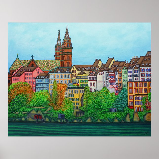 Affiche des couleurs de Bâle Imprimer par Lisa Lor (Devant)