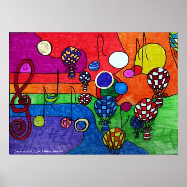 Affiche des couleurs de la musique (Devant)