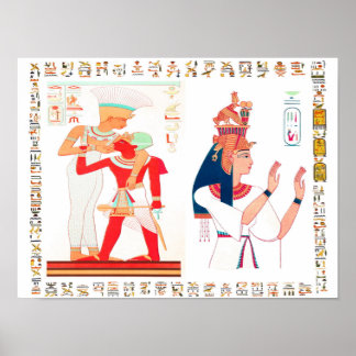 Affiche des dieux égyptiens antiques