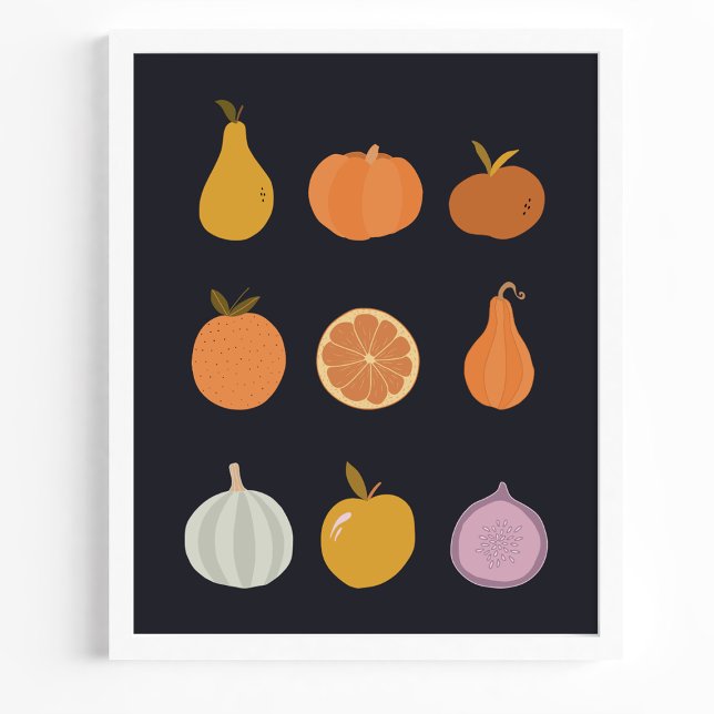 Affiche des fruits et légumes de la récolte d'auto (Créateur téléchargé)