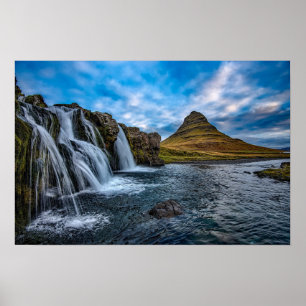 affiche des montagnes d'iceland